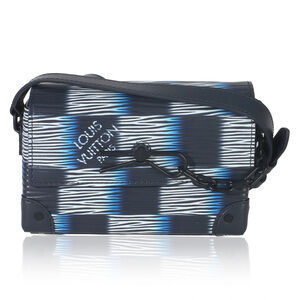 Louis Vuitton Black Blue Damier Rush Epi Steamer Wearable Wallet